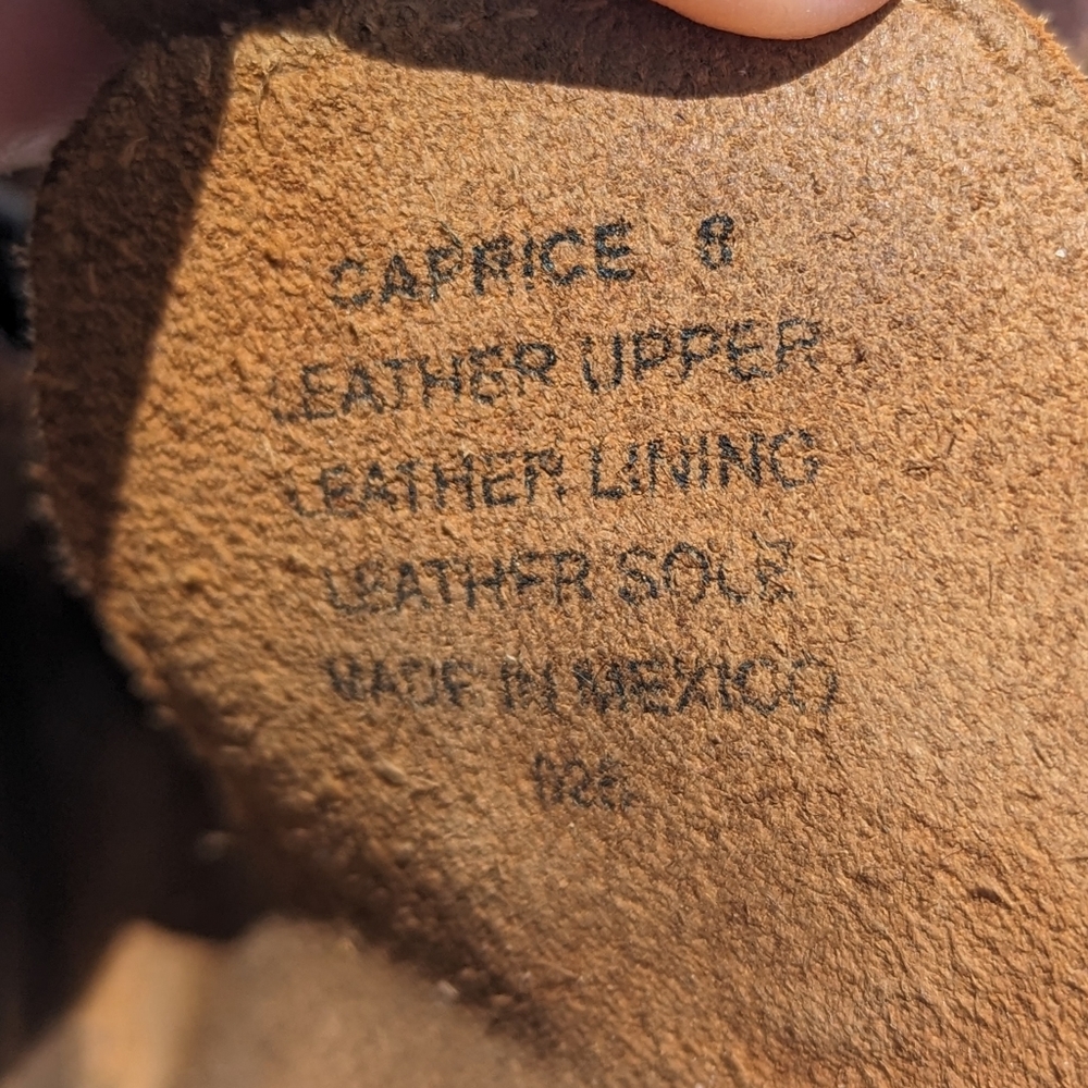 FREEBIRD | Caprice Cognac Brown Distressed Leather Sandals Size 8 - Picture 13 of 15